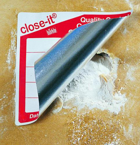 Control seals close-it food blue, 95x95 mm
