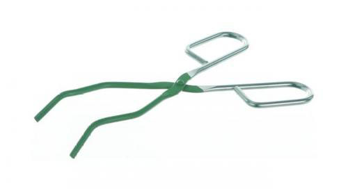 Crucible tongs, 18/10 steel with PTFE-coated tips, 240 mm