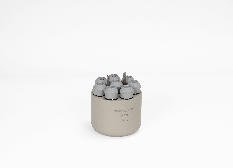 Round carrier for 8 tubes 25-30 ml, Ø25,4 x 90-115