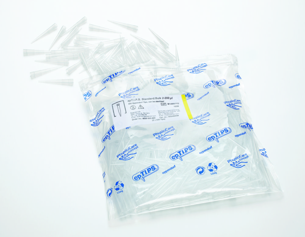 [9409408] Pipette tip, epT.I.P.S. standard, clear, 20 - 300 µl, 55 mm, 2 x 500 pcs., bag