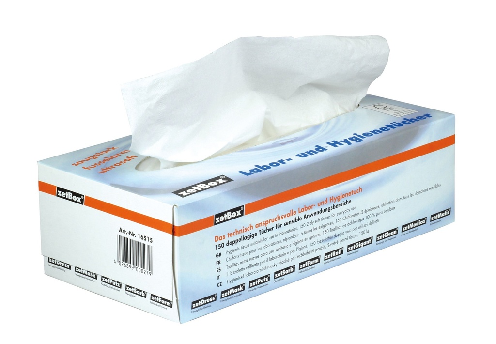 [9413220] LLG-Laboratory tissues 21x22cm, 2-stacks, box