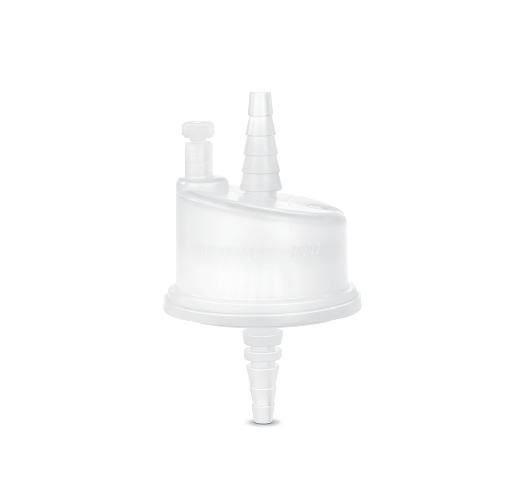 Filtration capsule, Sartorius Sartobran P, 0,03 m2, 0,45 µm / 0,20 µm, for hoses 6-12 mm, 5 pcs