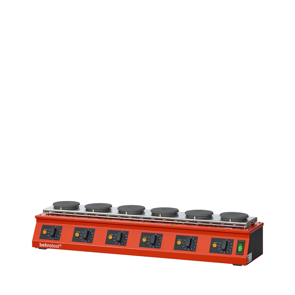 Multiple hotplate system, 4 in dividually adjustab