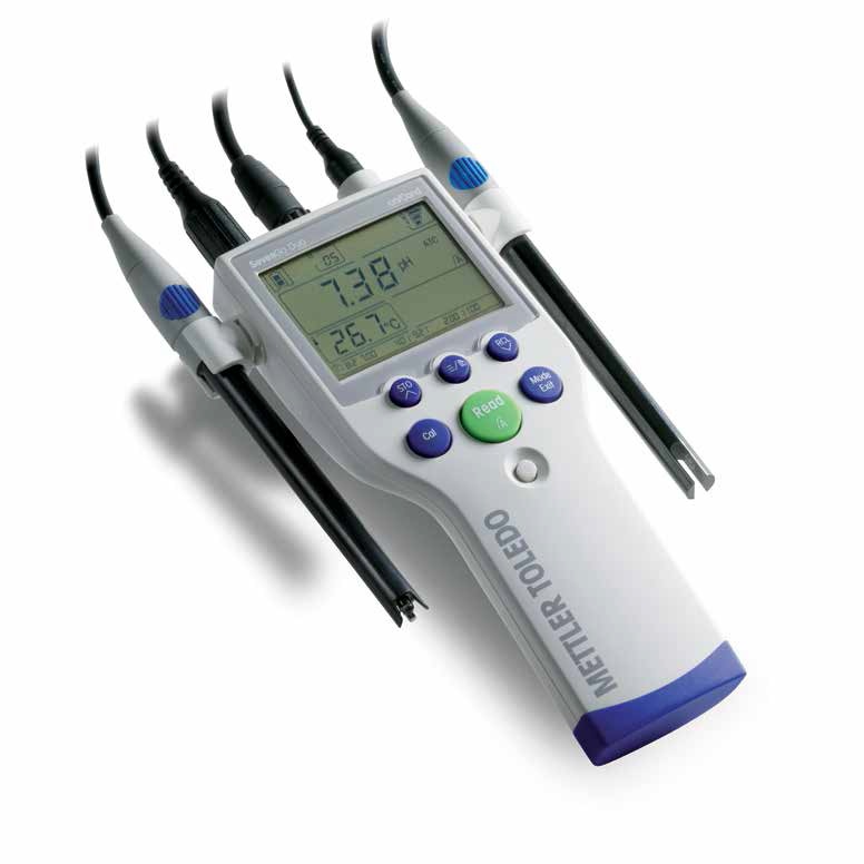 pH/Conductivity meter, Mettler-Toledo SevenGo Duo SG23-FK5-Kit, with electrodes and accessories