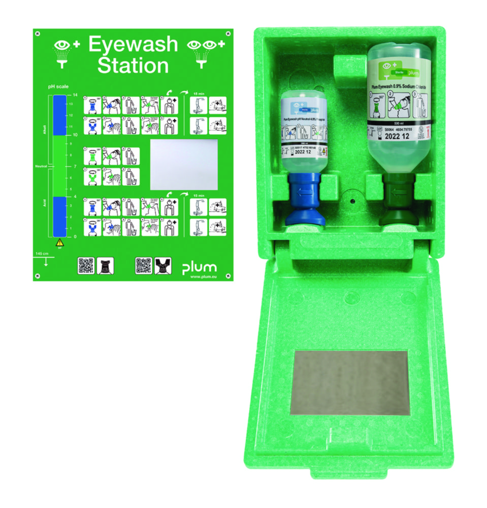 [9733787] Eye wash emergency station, B-Safety, wall-mount