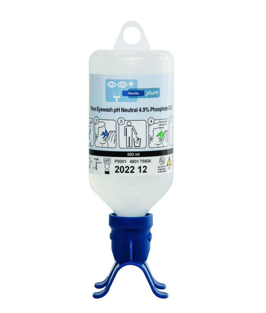 Eye wash bottle DUO, B-Safety, pH neutral, 2 x 500 ml