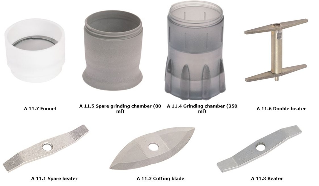 Grinding Mill A 11 basic, acce ssories, Type A 11.