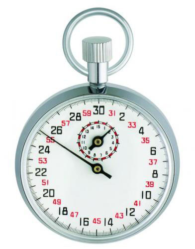 Mechanical-stopwatch 50 mm dia . 13 jewels, chrome