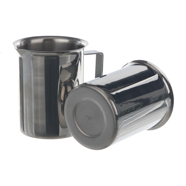[6237692] Beakers, stainless steel, with rim and handle