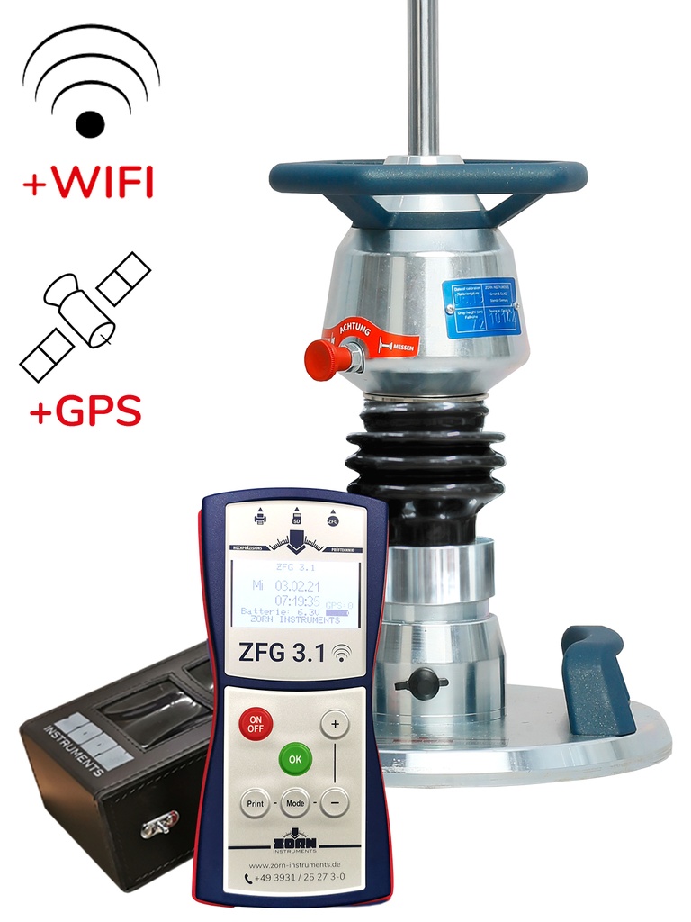 Light Weight Deflectometer ZORN,  ZFG 3.1, Wi-Fi + GPS 15 kg