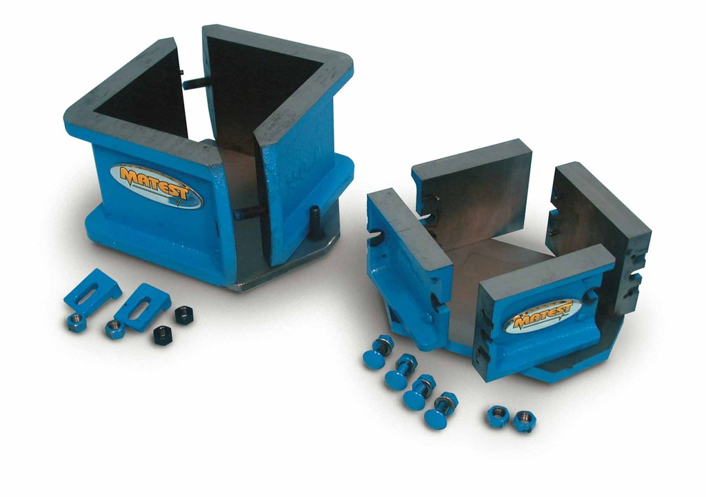 CAST IRON CUBE MOULD 150MM TWO PARTS, EN, BS
