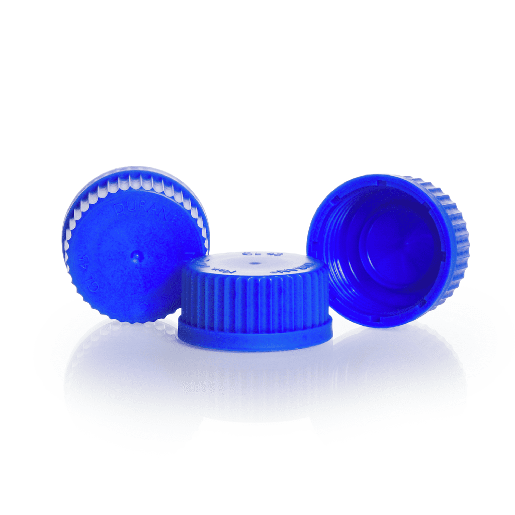 Screw caps,PP,blue,GL 45